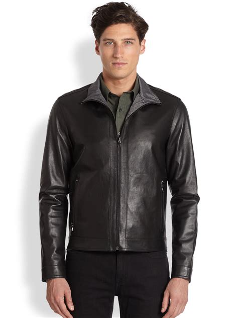 men michael kors leather jacket|Michael Kors down jacket men's.